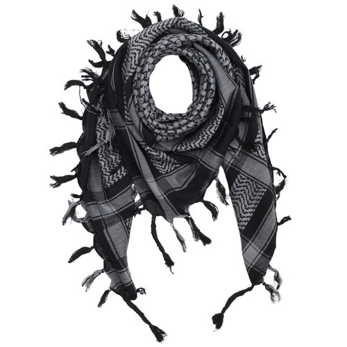 Kufiya noir gris shemagh - kufiya,