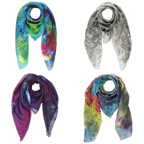 Foulard coton motif floral - foulard,
