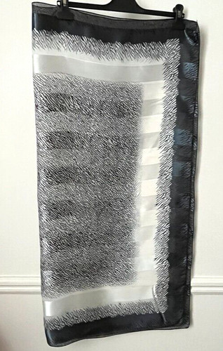 Foulard carré noir gris - foulard,