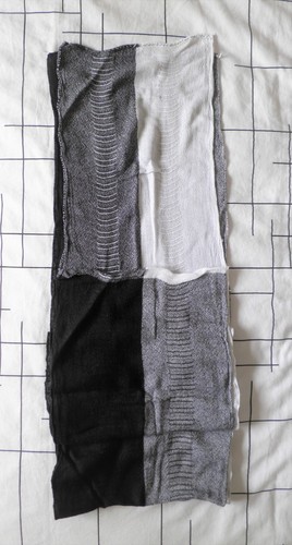 Foulard femme avec bandes noir